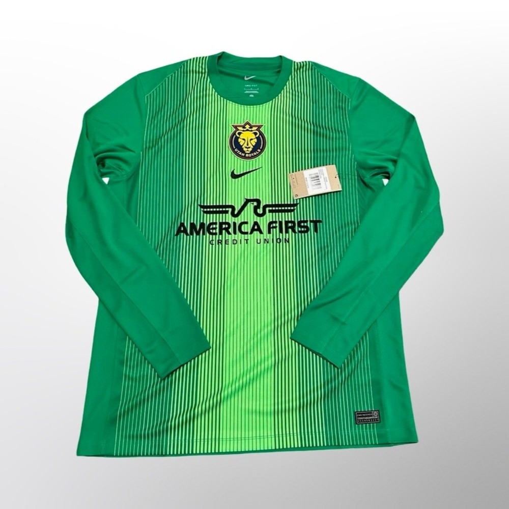 Nike Utah Royals FC Goalkeeper Jersey Long Sleeve Green NWSL Soccer Unisex Large